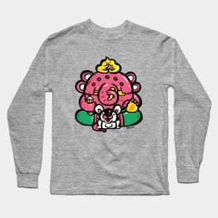 Pink baby elephant with bitcoin Long Sleeve T-Shirt